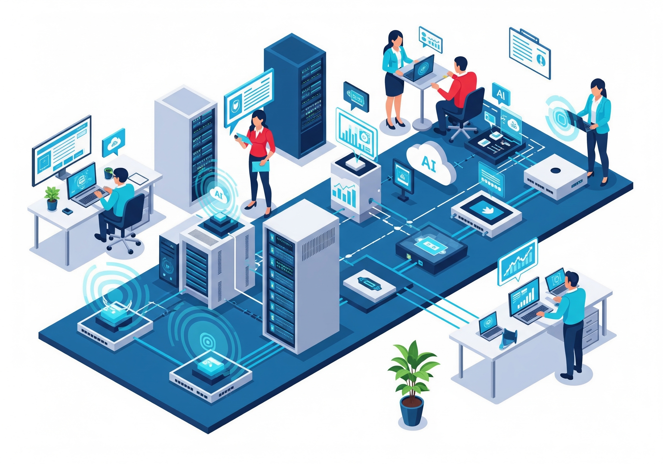 Modern IT infrastructure driving business growth and innovation