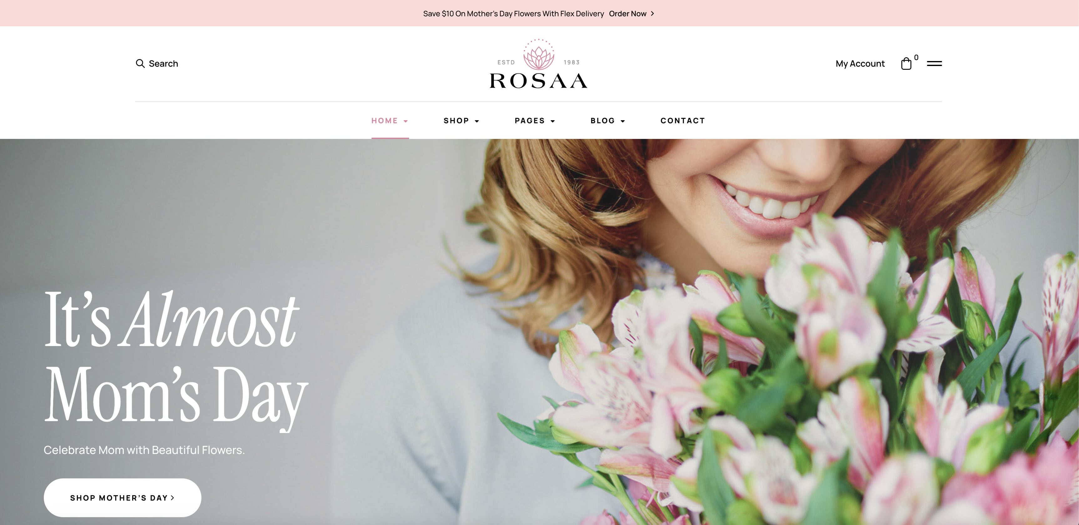 Website template for local shops