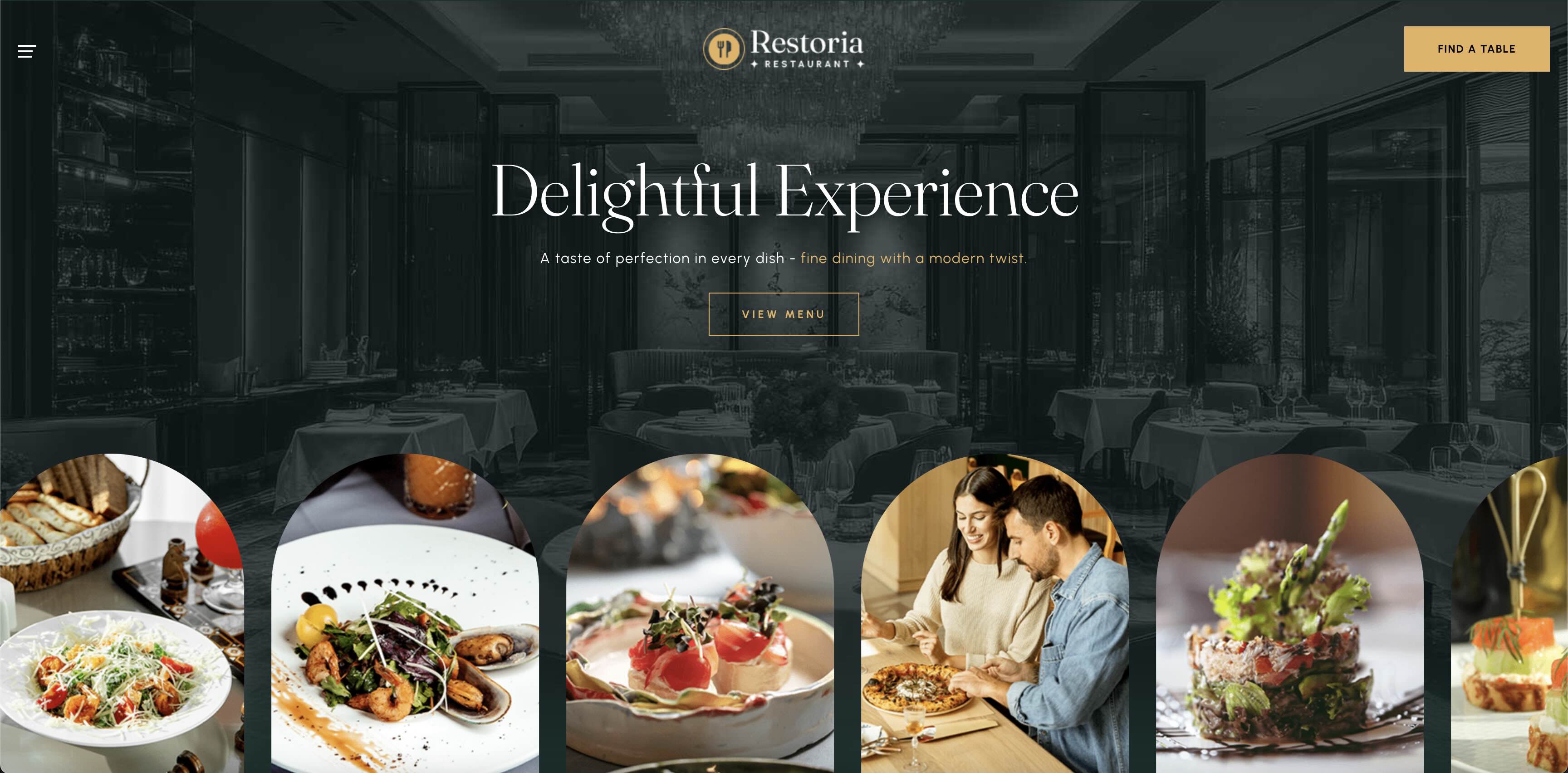 Website template for restaurants